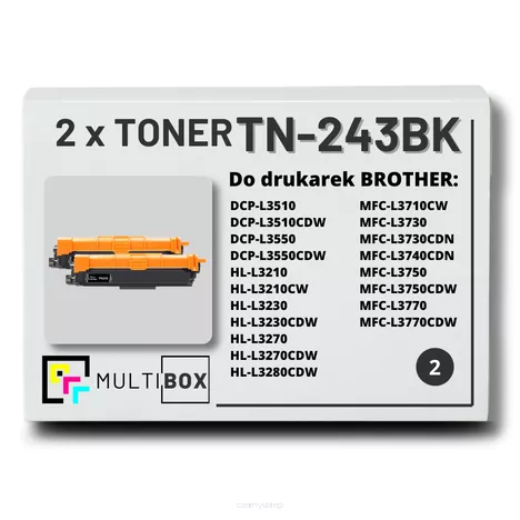 Toner do BROTHER TN243BK 2-pak Black Multibox zamiennik