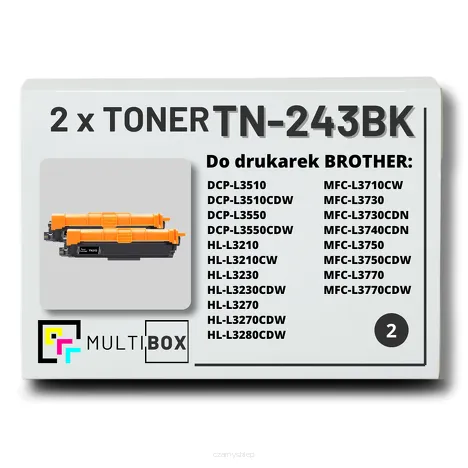 2-PAK Multibox Toner do BROTHER TN243BK Black zamiennik