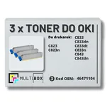 3-PAK Multibox Toner do OKI C823 C833 C843 46471104 black zamiennik - 2
