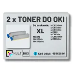 2-PAK Multibox Toner do OKI MC873 MC883 45862816 XL cyan zamiennik - 2