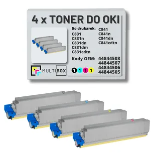 4-PAK Multibox Toner do OKI C831 C841 black/cyan/magenta/yellow zamiennik