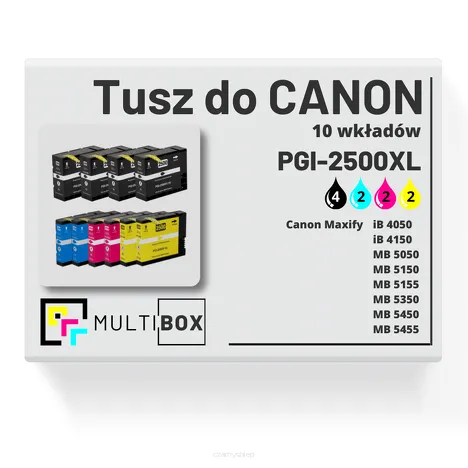 10-PAK Multibox Tusz do CANON PGI2500XL black / cyan / magenta / yellow zamiennik