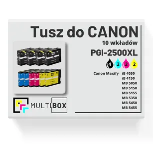10-PAK Multibox Tusz do CANON PGI2500XL black / cyan / magenta / yellow zamiennik