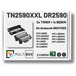 2x Toner do BROTHER TN2590XXL + 1x Bęben DR2590 3-pak Multibox zamiennik Z CHIPEM - 2