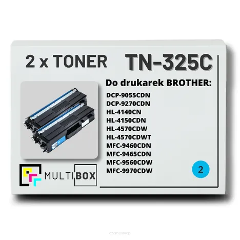 2-PAK Multibox Toner do BROTHER TN325C Cyan zamiennik