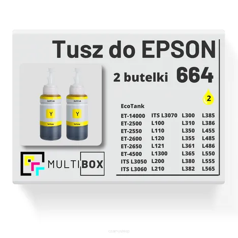 2-PAK Multibox Tusz do EPSON 664 T6644 C13T66444A yellow zamiennik