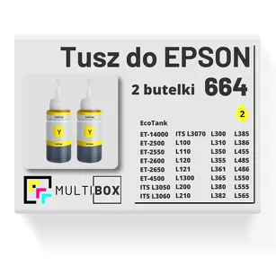 2-PAK Multibox Tusz do EPSON 664 T6644 C13T66444A yellow zamiennik