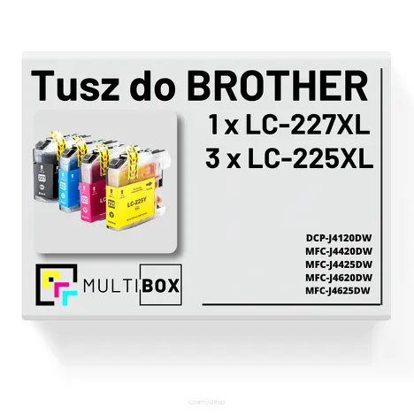 4-PAK Multibox Tusz do BROTHER LC227XL LC225XL