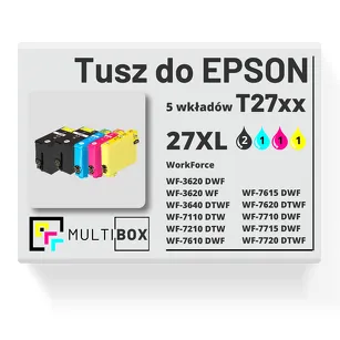 5-PAK Multibox Tusz do EPSON 27XL T2711 T2712 T2713 T2714 cyan / magenta / yellow / black zamiennik