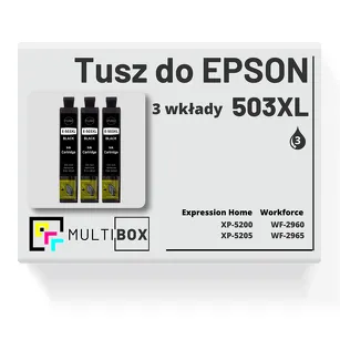Tusz do EPSON 503XL T09R1 C13T09R14010 3-pak black zamiennik Multibox