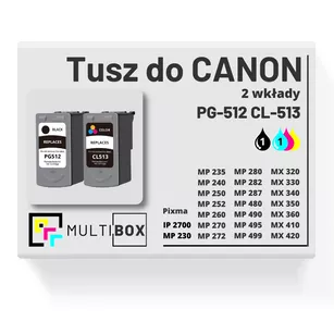 Tusz do CANON PG512 CL513 2-pak black / color zamiennik Multibox