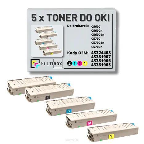 5-PAK Multibox Toner do OKI C5600 C5700 black/cyan/magenta/yellow zamiennik