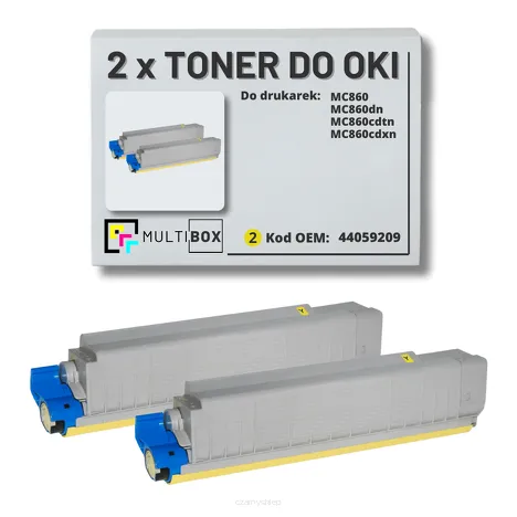 2-PAK Multibox Toner do OKI MC860 44059209 yellow zamiennik