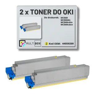 2-PAK Multibox Toner do OKI MC860 44059209 yellow zamiennik
