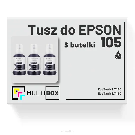 3-PAK Multibox Tusz do EPSON 105 T00Q1 C13T00Q140 black zamiennik
