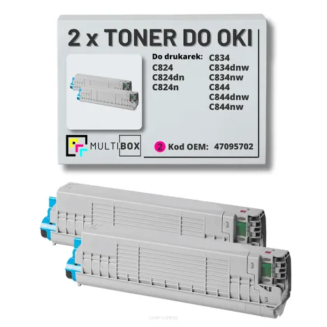2-PAK Multibox Toner do OKI C824 C834 C844 47095702 magenta zamiennik