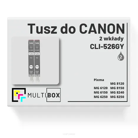 2-PAK Multibox Tusz do CANON CLI526GY grey zamiennik