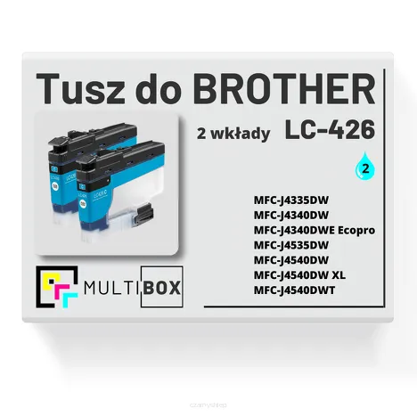 2-PAK Multibox Tusz do BROTHER LC426C cyan zamiennik