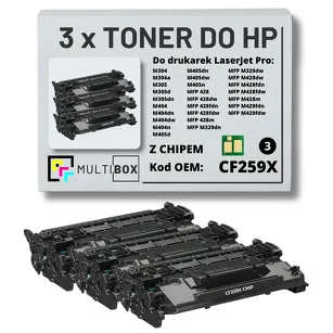 3-PAK Multibox Toner do HP CF259X 59X LaserJet Pro M304 M404 M428 zamiennik Z CHIPEM