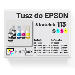 5-PAK Multibox Tusz do EPSON 113 T06B1 T06B2 T06B3 T06B4 cyan / magenta / yellow / black zamiennik