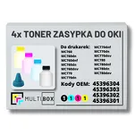 4-PAK Multibox Tonery zasypki do OKI MC760 MC770 MC780 8,0K/3x6,0K - 2