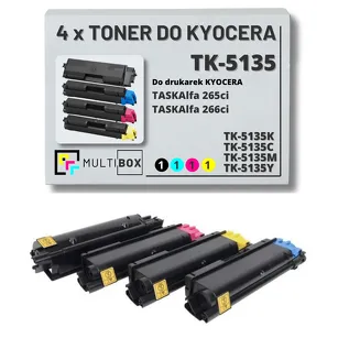 EOL 4-PAK Multibox Toner do KYOCERA TK5135 TASKALFA 260 265CI 266CI 10,0K/3x5,0K CMYK zamiennik