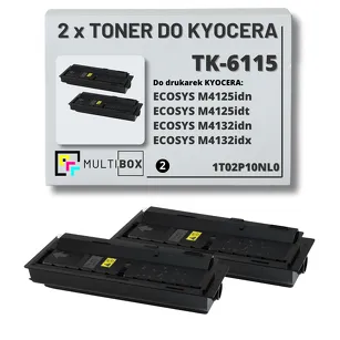 2-pak Toner do KYOCERA TK-6115 1T02P10NL0 ECOSYS M4125 M4132 2x15.0K Multibox zamiennik