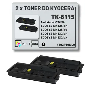 2-PAK Multibox Toner do KYOCERA TK6115 1T02P10NL0 ECOSYS M4125 M4132 2x15.0K zamiennik