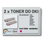 2-PAK Multibox Toner do OKI C532 MC563 46490402 magenta zamiennik - 2
