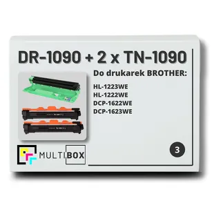 3-PAK Multibox 2x Toner + 1x Bęben do BROTHER TN1090 DR1090 zamiennik