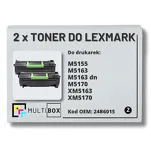 2-PAK Multibox Toner do LEXMARK M5155 XM5163 24B6015 2x35.0K zamiennik - 2