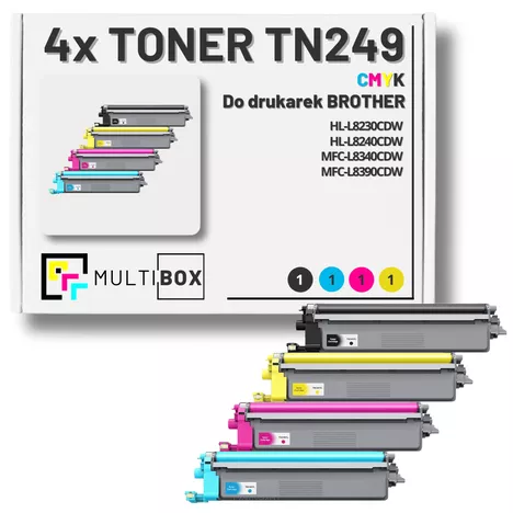 Toner do BROTHER TN249 4-pak CMYK Multibox zamiennik