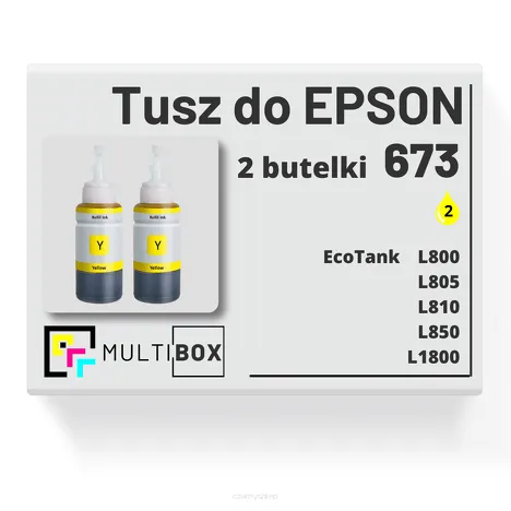 2-PAK Multibox Tusz do EPSON 673 T6734 C13T67344A yellow zamiennik