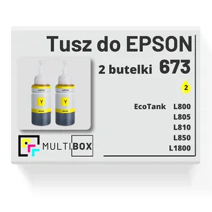 2-PAK Multibox Tusz do EPSON 673 T6734 C13T67344A yellow zamiennik