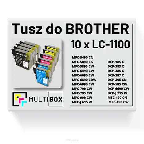 10-PAK Multibox Tusz do BROTHER LC1100