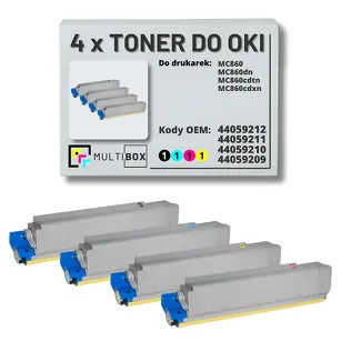 4-PAK Multibox Toner do OKI MC860 black/cyan/magenta/yellow zamiennik