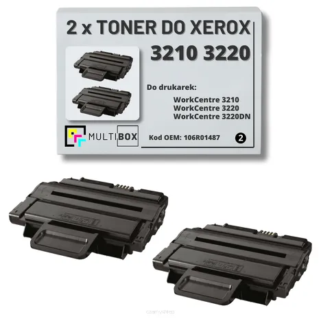 2-PAK Multibox Toner do XEROX 3210 3220 106R01487 4.1K zamiennik
