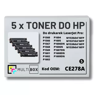 Toner do HP CE278A 78A P1566 P1606 5-pak zamiennik Multibox