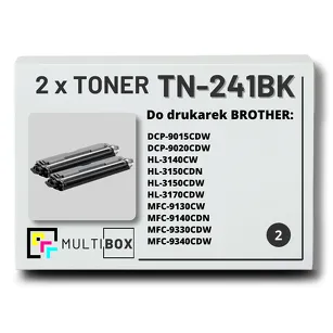 2-PAK Multibox Toner do BROTHER TN241BK Black zamiennik