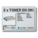 2-PAK Multibox Toner do OKI C831 C841 44844507 cyan zamiennik - 2