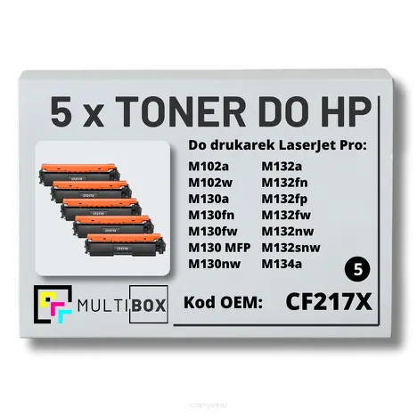 5-PAK Multibox Toner do HP CF217H 17H M102 M130 zamiennik
