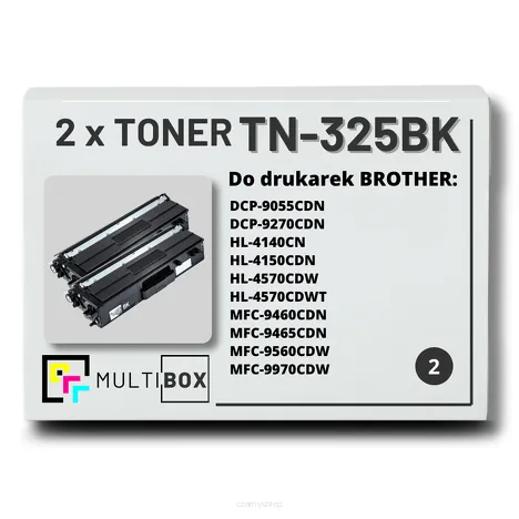 2-PAK Multibox Toner do BROTHER TN325BK Black zamiennik