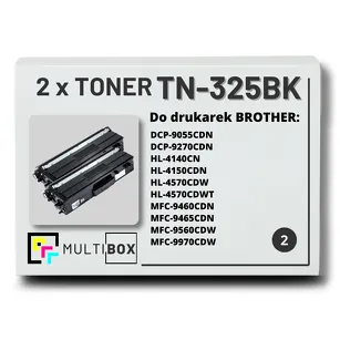 2-PAK Multibox Toner do BROTHER TN325BK Black zamiennik