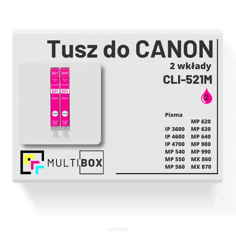 2-PAK Multibox Tusz do CANON CLI521M magenta zamiennik