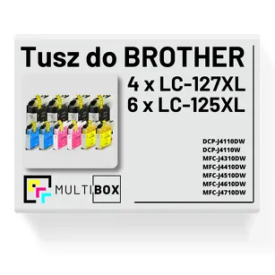 10-PAK Multibox Tusz do BROTHER LC127XL LC125XL