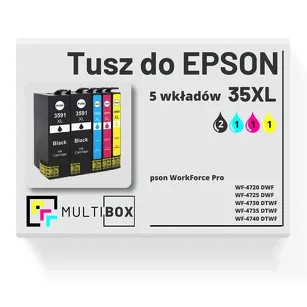 Tusz do EPSON 35XL T3591 T3592 T3593 T3594 5-pak cyan / magenta / yellow / black zamiennik Multibox