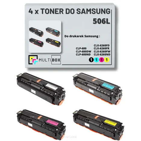 4-PAK Multibox Toner do SAMSUNG 506L CLP680 CLX6260 6K/3.5K CMYK zamiennik