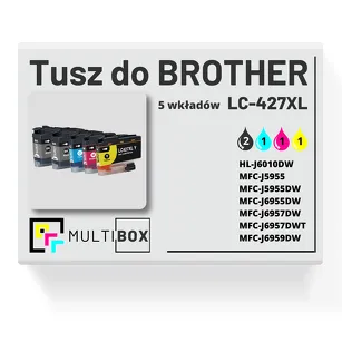 5-PAK Multibox Tusz do BROTHER LC427XL cyan / magenta / yellow / black zamiennik