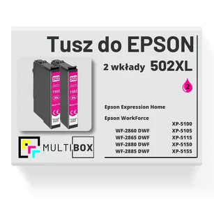 Tusz do EPSON 502XL T02W3 C13T02W34010 2-pak magenta zamiennik Multibox