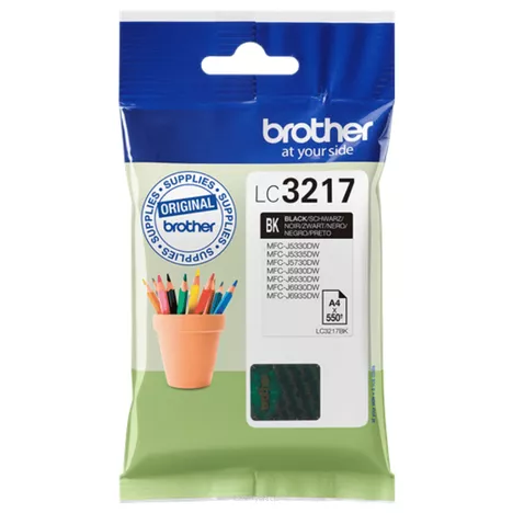 BROTHER tusz LC3217BK oryginalny czarny 550 stron